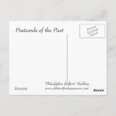 Alte Postkarte - Bulletin-Gebäude von Philadelphia (Rückseite)