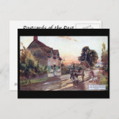 Alte Postkarte - Bunyans Hütte. Elstow, Bedford (Vorne/Hinten)