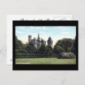 Alte Postkarte, Burg Cardiff Postkarte (Vorne/Hinten)