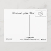 Alte Postkarte, Burg Cardiff Postkarte (Rückseite)