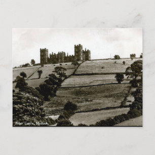 Alte Postkarte - Burg Riber, Matlock, Derbyshire