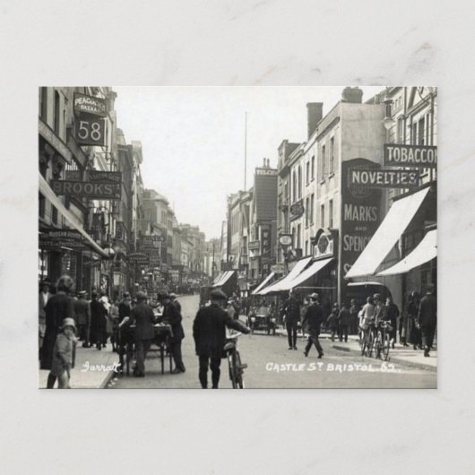 Alte Postkarte - Burg St, Bristol (Vorderseite)