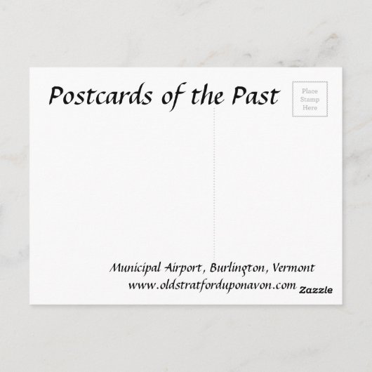 Alte Postkarte - Burlington, Vermont (Rückseite)