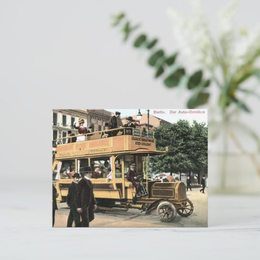 Alte Postkarte - Bus, Berlin (Stehend Vorderseite)
