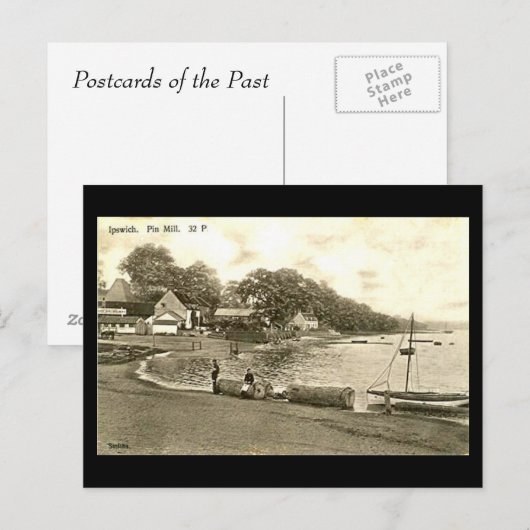 Alte Postkarte - Button Mill, Ipswich, Suffolk (Vorne/Hinten)