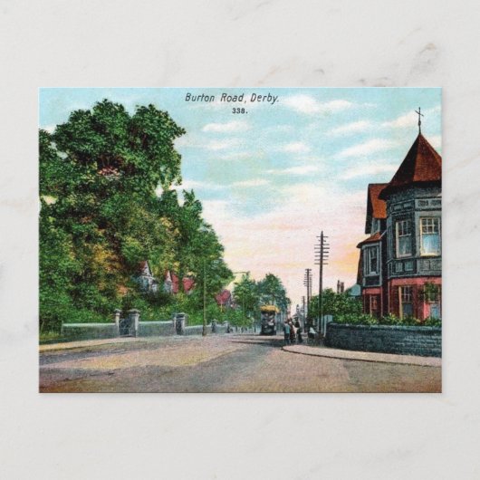Alte Postkarte - Buxton Road, Derby (Vorderseite)