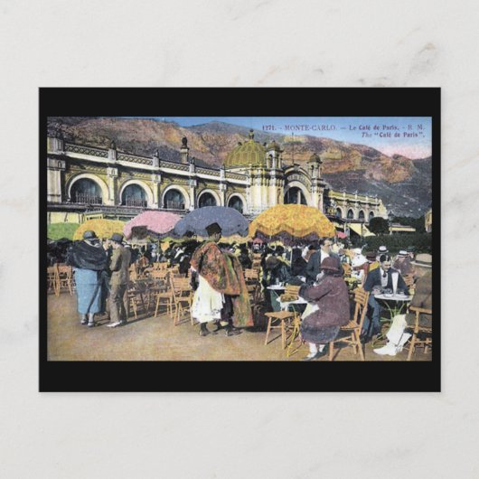 Alte Postkarte - Café de Paris, Monte Carlo (Vorderseite)