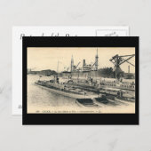 Alte Postkarte - Calais, U-Boote (Vorne/Hinten)