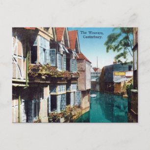 Alte Postkarte - Canterbury, die Weber
