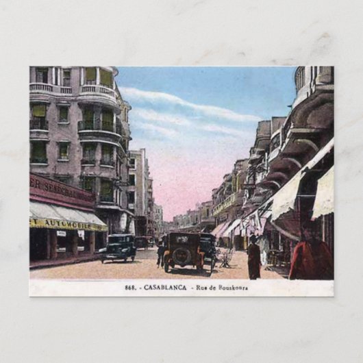 Alte Postkarte - Casablanca, Marokko (Vorderseite)