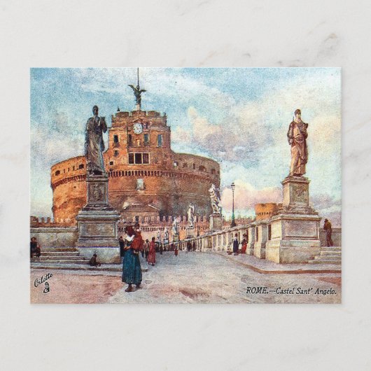 Alte Postkarte - Castel Sant'Angelo, Rom (Vorderseite)