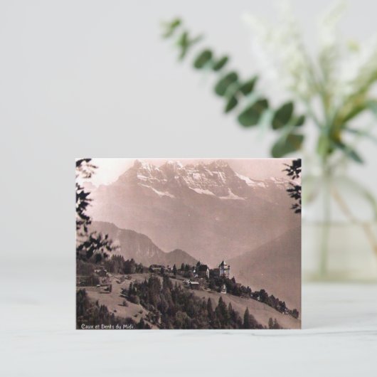 Alte Postkarte - Caux, Waadt, Schweiz (Stehend Vorderseite)