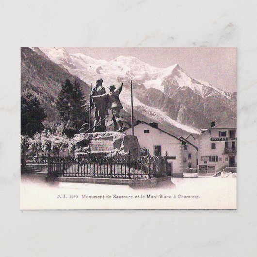 Alte Postkarte - Chamonix und Mont Blanc (Vorderseite)