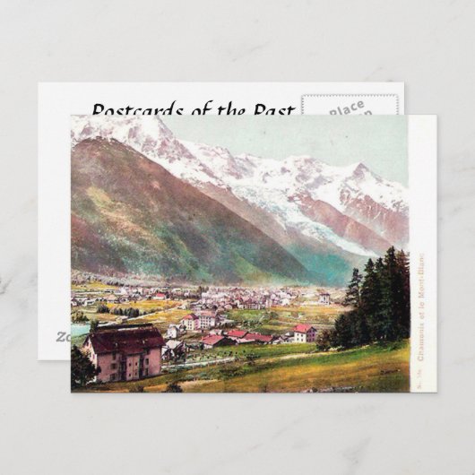 Alte Postkarte - Chamonix und Mont Blanc (Vorne/Hinten)