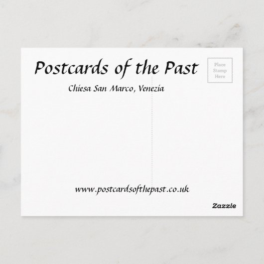 Alte Postkarte - Chiesa San Marco, Venezia (Rückseite)