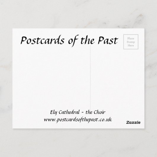 Alte Postkarte - Chor, Ely Cathedral (Rückseite)