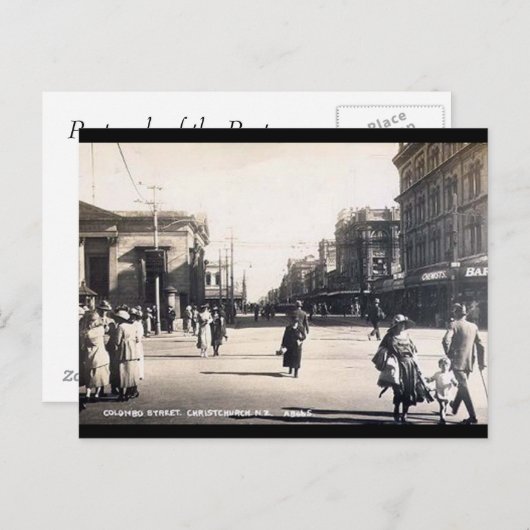 Alte Postkarte, Christchurch, NZ Postkarte (Vorne/Hinten)