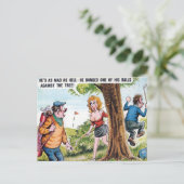 Alte Postkarte - Comic - Golf (Stehend Vorderseite)