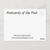 Alte Postkarte - Comic - Golf (Rückseite)