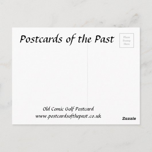 Alte Postkarte - Comic - Golf (Rückseite)