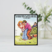 Alte Postkarte - Comic - Golf (Stehend Vorderseite)