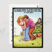 Alte Postkarte - Comic - Golf (Vorne/Hinten)