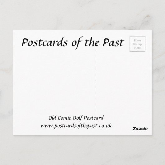 Alte Postkarte - Comic - Golf (Rückseite)