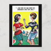 Alte Postkarte - Comic - Golf (Vorderseite)