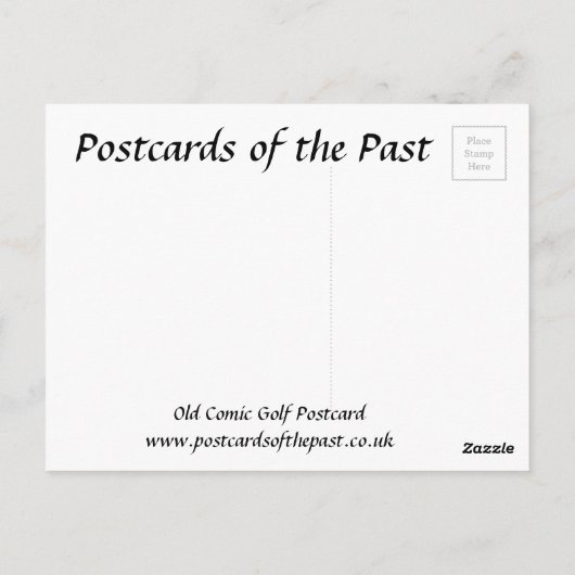 Alte Postkarte - Comic - Golf (Rückseite)