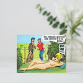 Alte Postkarte - Comic Golf Postkarte (Stehend Vorderseite)