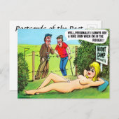 Alte Postkarte - Comic Golf Postkarte (Vorne/Hinten)