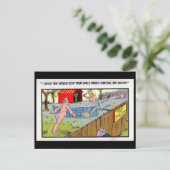 Alte Postkarte - Comic - Tennis (Stehend Vorderseite)