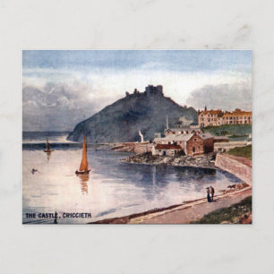 Alte Postkarte - Criccieth Castle, Wales