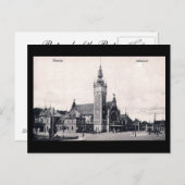 Alte Postkarte, Danzig/Danzig - Bahnhof Postkarte (Vorne/Hinten)