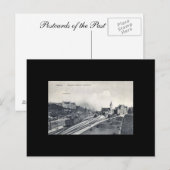 Alte Postkarte, Danzig/Danzig - Bahnhof Postkarte (Vorne/Hinten)