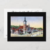 Alte Postkarte, Danzig (Danzig) Bahnhof Postkarte (Vorne/Hinten)