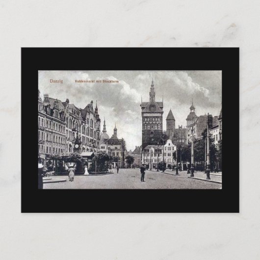 Alte Postkarte, Danzig/Danzig - Kohlenmarkt Postkarte (Vorderseite)