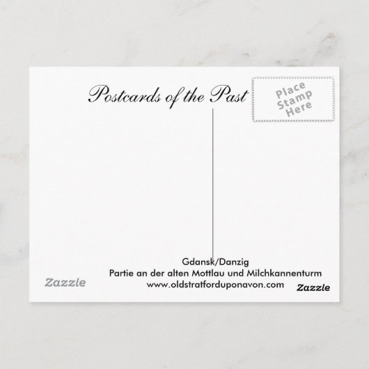 Alte Postkarte, Danzig/Danzig, Polen Postkarte (Rückseite)