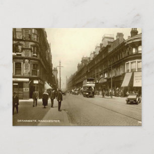 Alte Postkarte - Deansgate, Manchester