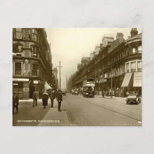 Alte Postkarte - Deansgate, Manchester (Vorderseite)