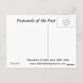 Alte Postkarte - Delhi, Indien (Rückseite)