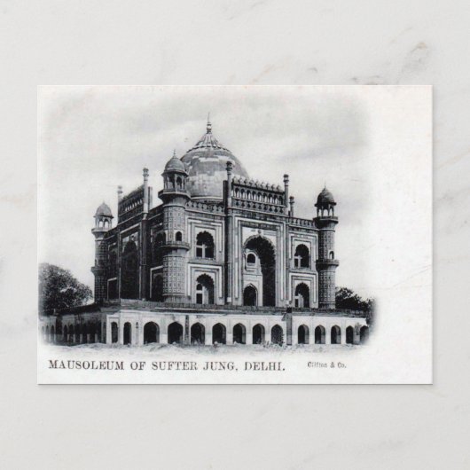 Alte Postkarte - Delhi, Indien (Vorderseite)