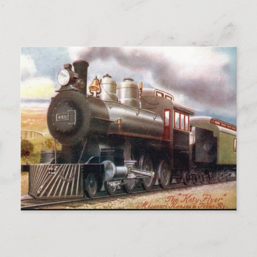 Alte Postkarte - Der "Katy Flyer". (Vorderseite)