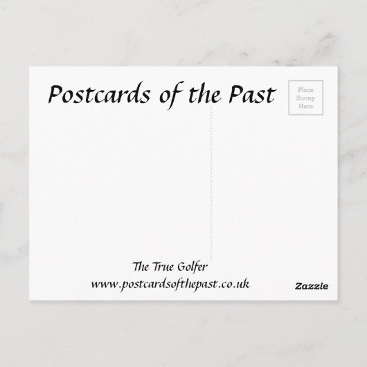 Alte Postkarte - Der wahre Golfer (Rückseite)