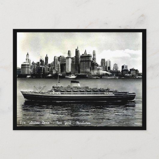 Alte Postkarte - Die "Andrea Doria". (Vorderseite)