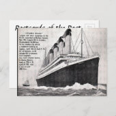 Alte Postkarte - Die Dampfmaschine "Titanic". (Vorne/Hinten)