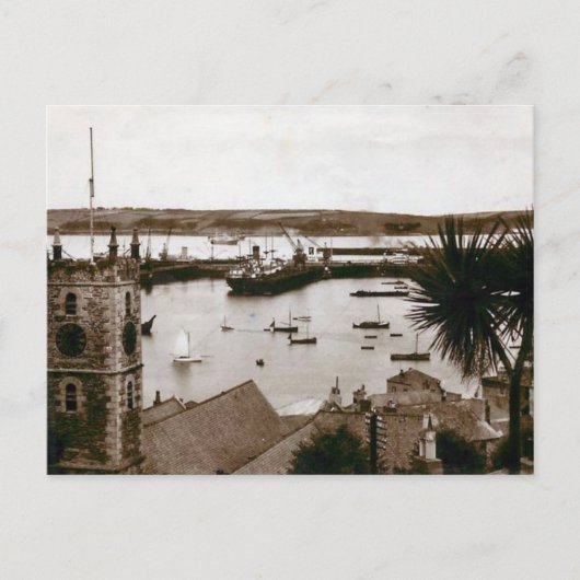 Alte Postkarte - Docks, Falmouth, Cornwall (Vorderseite)