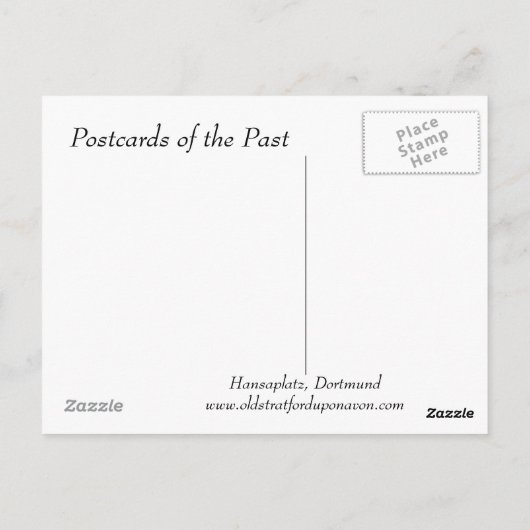 Alte Postkarte - Dortmund, Hansaplatz (Rückseite)