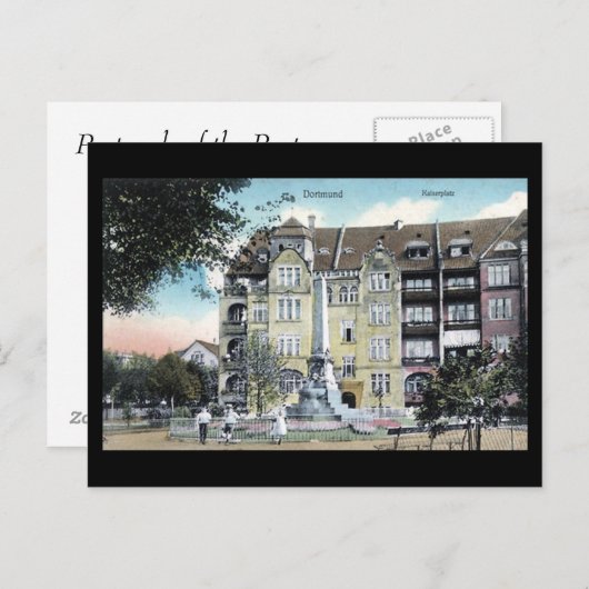 Alte Postkarte - Dortmund, Kaiserplatz 1908 (Vorne/Hinten)
