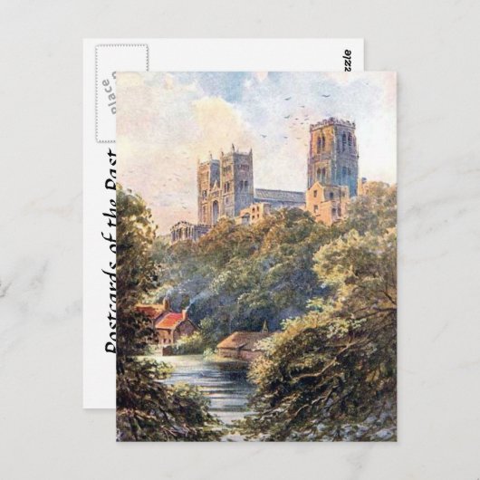 Alte Postkarte - Durham Kathedrale (Vorne/Hinten)